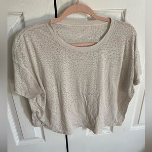 White lululemon cropped tee